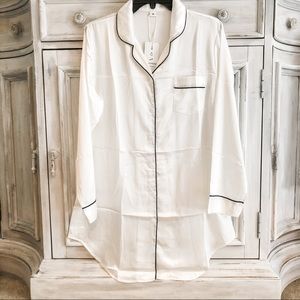 Silky Satin Button Down Pajama Dress